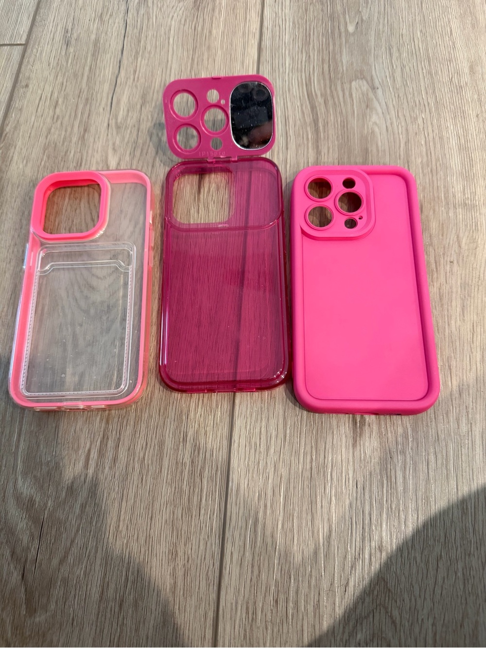 Pink iPhone 15 pro Case Set - Bright Pink